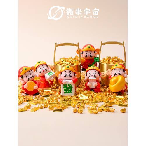 財神一桶金擺件黃銅聚寶盆純銅一桶江山招財聚財辦公室桌面裝飾品|裝飾 