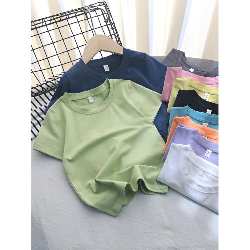 A類兒童短袖t恤純棉半袖女童t恤男童短袖童裝日系打底短袖乖純潮