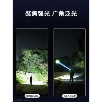 2025新款頭燈強光超亮感應充電戶外徒步登山爬山頭戴式照明燈超輕
