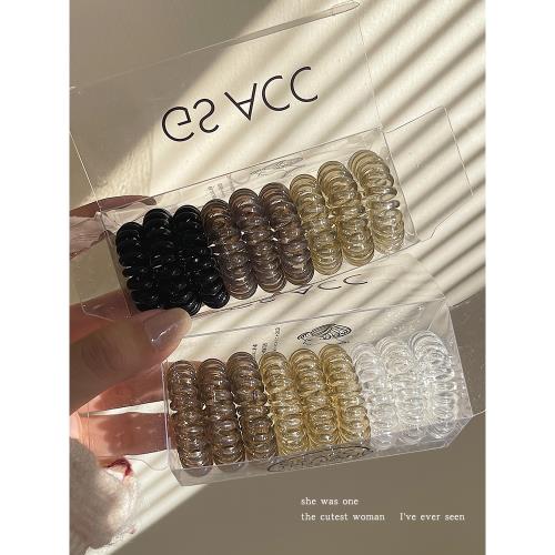 2025年新款發繩女扎頭簡約氣質頭繩無痕電話線發圈高彈力皮筋頭飾