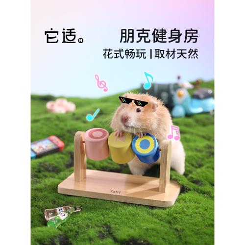它適倉鼠打碟健身朋克用品玩具磨牙造景金絲熊生活用品解悶木制