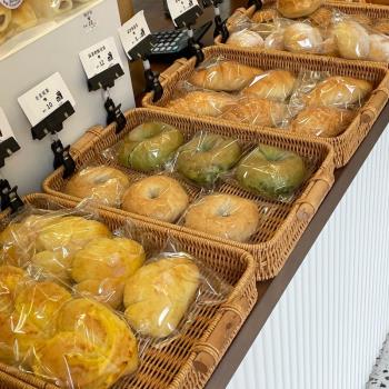 日式藤編麵包盤雙耳長方形託盤展示籃家用客廳零食糕點茶盤收納筐