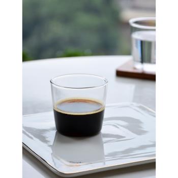 簡約咖啡杯高硼矽玻璃杯不帶把手輕薄可冷凍dirty杯耐高溫可加熱