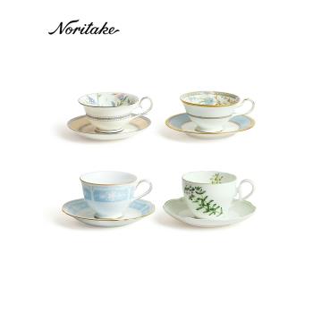 Noritake則武骨瓷白瓷精緻咖啡杯碟英式下午茶歐式茶具套裝禮盒