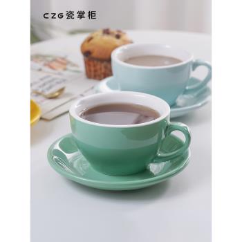 瓷掌櫃 250ml歐式小奢華陶瓷咖啡杯套裝創意簡約家用拿鐵咖啡杯子