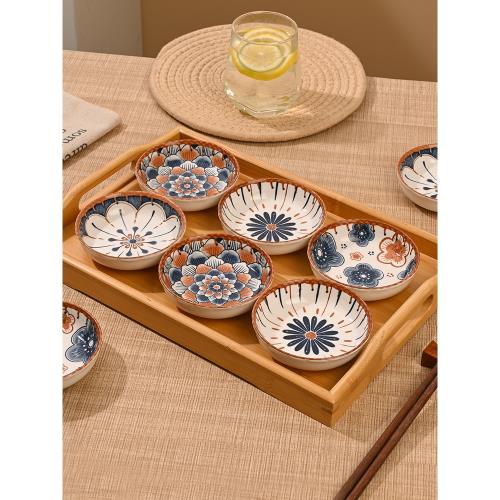 半額満載！スーパーSALE グランドセール！ 日式家用新款蘸料碟子輕奢高級感醋碟調料味碟陶瓷小菜盤子醬油碟 収納ケース・ボックス