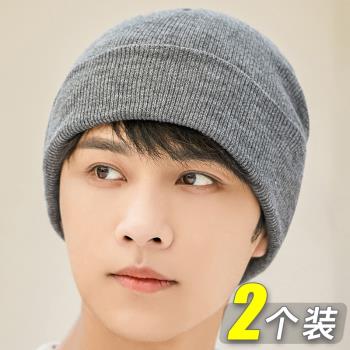 帽子男士冬季針織帽男款加絨2025新款保暖毛線帽潮牌棉帽包頭冷帽
