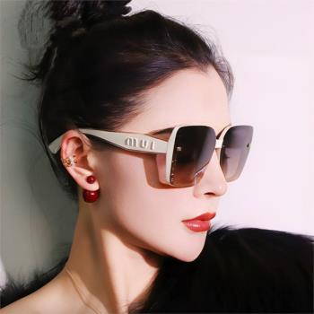 墨鏡女款夏季防紫外線防曬時尚戶外開車偏光太陽鏡大臉顯瘦高級感