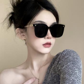 新款墨鏡女高級感ins網紅款偏光防曬太陽鏡大框圓臉顯瘦眼鏡男款
