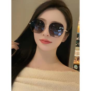 2025新款墨鏡女款高階感太陽鏡防紫外線顯臉小偏光眼鏡近視帶度數