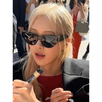 楊樹林貓眼偏光墨鏡Rose樸彩英同款防曬歐美時尚高級感復古太陽鏡
