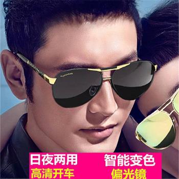 黃曉明高畫質德國日夜兩用偏光太陽鏡男開車專用變色墨鏡潮釣魚眼鏡