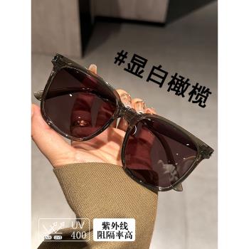 大方框墨鏡女高級感超輕夏季防紫外線偏光太陽鏡可配近視眼鏡韓系