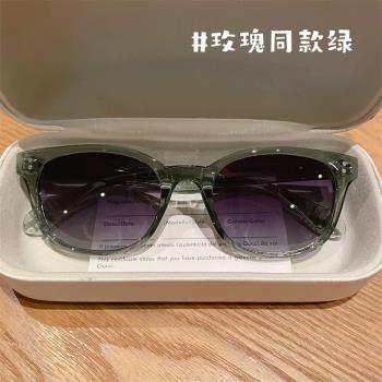 劉亦菲同款近視太陽鏡女圓臉海島級防曬uv400偏光防紫外線墨鏡男