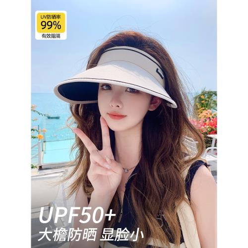 防曬帽子女士夏季2025年新款遮臉大帽檐戶外太陽帽防紫外線遮陽帽