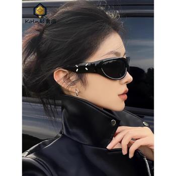 德國高階感墨鏡女款時髦辣妹風2025年新款窄框騎行眼鏡開車太陽鏡