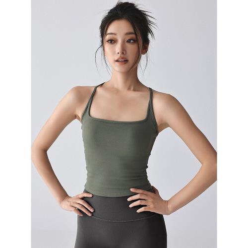 舉重妖精防震運動背心女帶胸墊工字美背速干訓練健身文胸瑜伽內衣