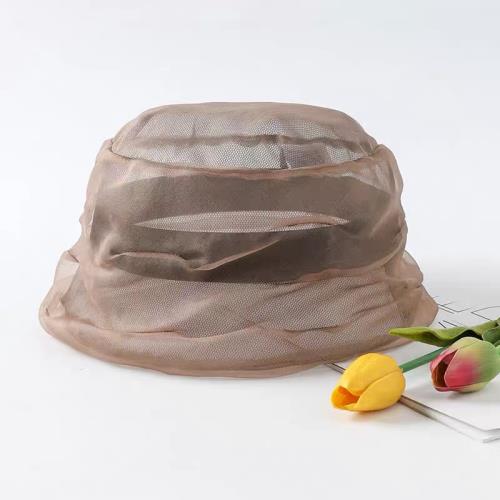 100%桑蠶絲帽子裝飾帽遮陽帽女禮帽蝴蝶結透氣顯臉小香妃帽2143