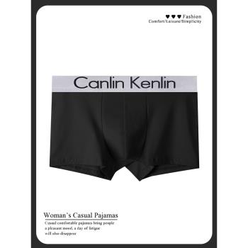CK&LJRLTHO男士內褲純棉2025新款平角透氣四角短褲黑色大碼美式