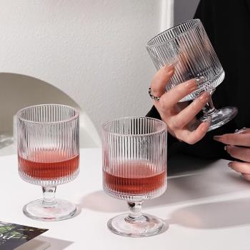 玻璃杯紅酒杯高腳杯家用杯子高階水杯輕奢飲料杯微醺套裝咖啡杯大