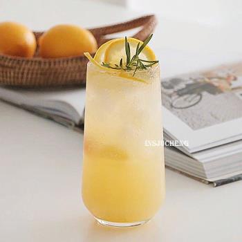 ins網紅餐廳玻璃杯莫吉託杯 飲品杯蘇打飲料杯水杯果汁杯冰咖啡杯