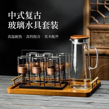 耐高溫玻璃杯高顏值水杯輕奢家用套裝耐熱泡茶餐廳喝水杯綠茶杯子