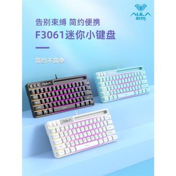 狼蛛F3061遊戲鍵盤小型迷你mini有線靜音筆記本電腦外接專用辦公