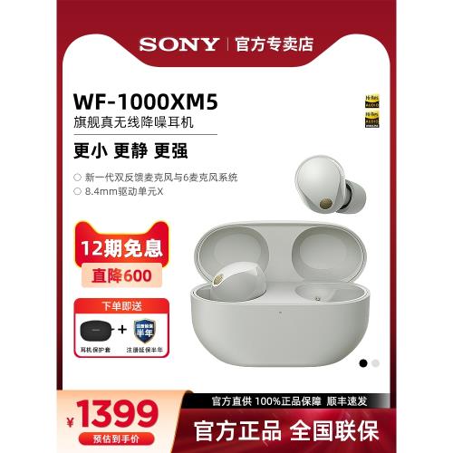 Sony/索尼 WF-1000XM5 旗艦真無線藍牙降噪耳機入耳式降噪豆xm5