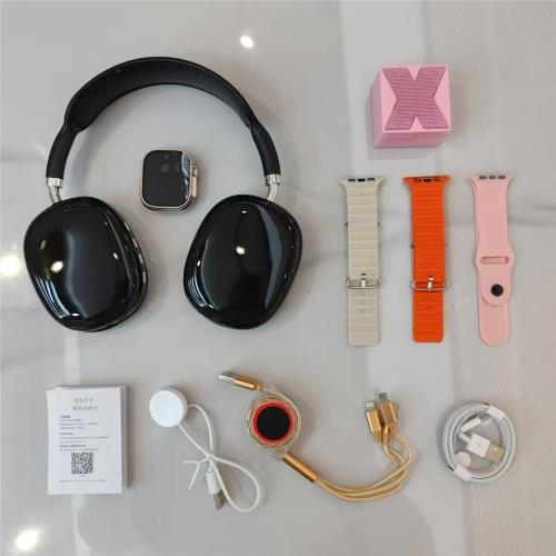 新款高配版華強北智能手表迷你音箱 無線藍牙耳機頭戴式降噪運動