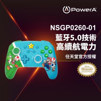 【PowerA】|任天堂官方授權|增強款藍芽5.0無線遊戲手把(NSGP0260-01) - 超級明星夥伴