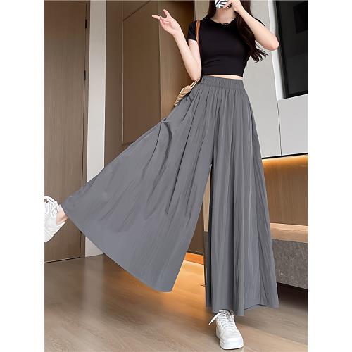 山本裙褲女夏季2025新款高腰顯瘦a字半身裙休閑小個子冰絲闊腿褲