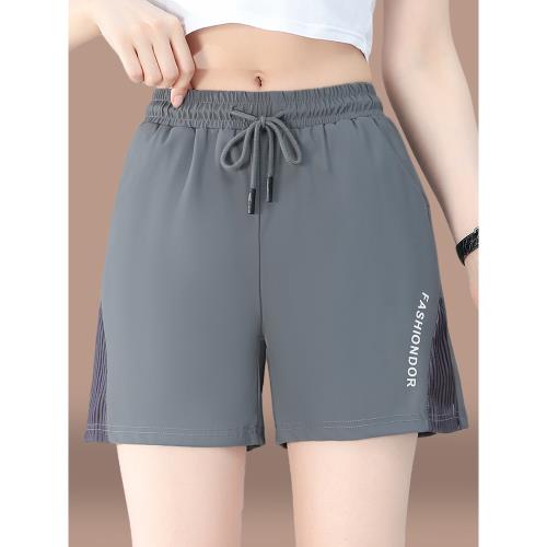 冰絲短褲女夏季薄款2025新款時尚媽媽褲子寬松休閑速干運動五分褲