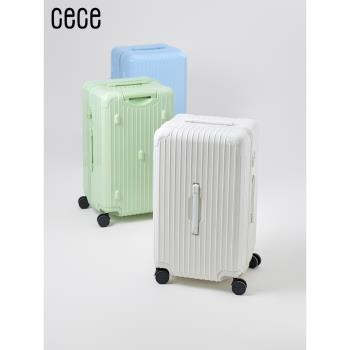 【新品】CECE大容量深倉拉鏈行李箱輕便結實耐用旅行箱拉桿皮箱子