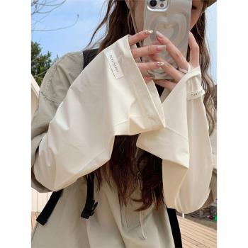 寬松冰袖女士夏季防曬袖套冰絲防紫外線手套開車護臂大碼套袖時尚