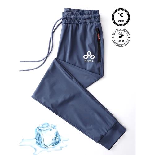 (免運)冰絲運動褲女夏季薄款2025新款束腿時尚休閑衛褲大碼彈力速干褲潮