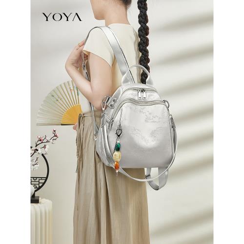 (免運)雙肩包女2026新款時尚新中式國風包包輕便通勤小背包簡約百搭書包