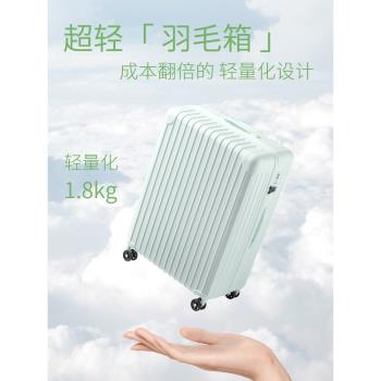 (免運)25新款1.8KG超輕行李箱20寸旅行箱PC登機拉桿箱女小皮箱包高顏值