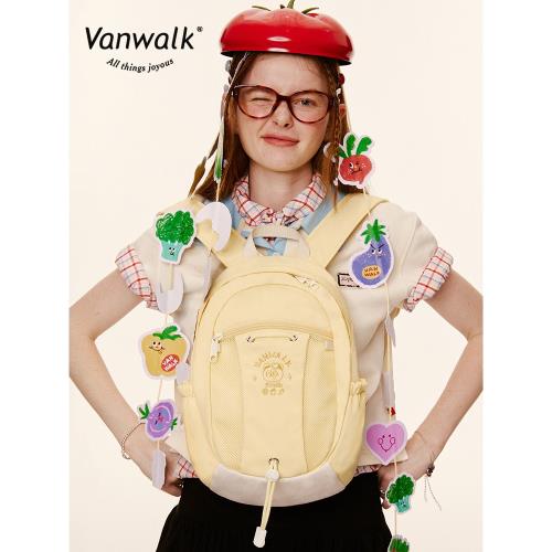 (免運)VANWALK fun market可愛日系學院風少女初高中生小書包休閑雙肩包