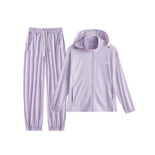 (免運)2025新款防曬運動套裝女夏季冰絲防曬衣長褲情侶款跑步運動服外套