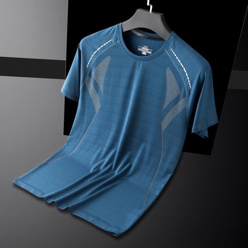 (免運)2025新款冰感舒適！高爾夫速干冰絲透氣 短袖T恤男士跑步健身寬松