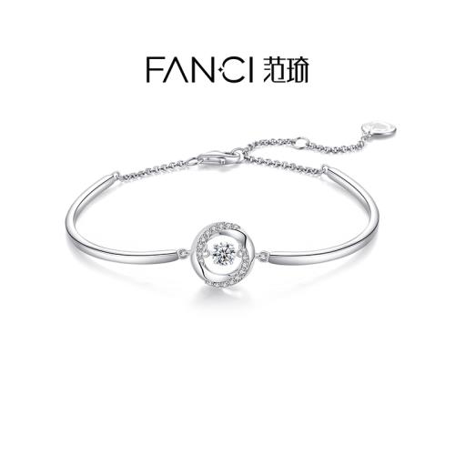 (免運)Fanci范琦【莫比烏斯系列】三秒心動手鐲鏈女銀鐲子生日禮物