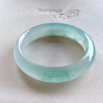 天然緬甸翡翠手鐲老坑冰透油青翡翠玉手鐲冰種飄花水潤正圈少女款