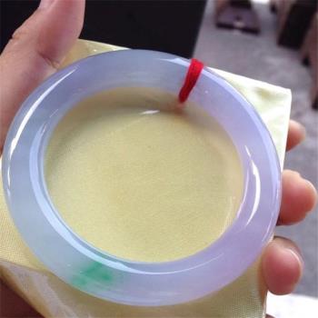 天然緬甸翡翠手鐲水潤春帶彩飄花女款糯種玉石玉手鐲子送閨蜜送禮