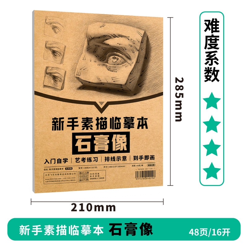 飛樂鳥素描臨摹本膠裝新手畫畫入門幾何體進階靜物描摹鉛畫紙套裝|畫布