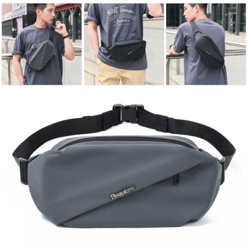 新款多功能運動休閑胸包男士單肩包斜跨包實用大容量運動腰包批發