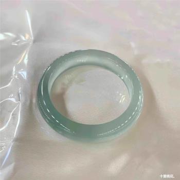 正品天然飄花冰種翡翠手鐲女款油青水潤貴妃鐲緬甸老坑玉鐲子女士
