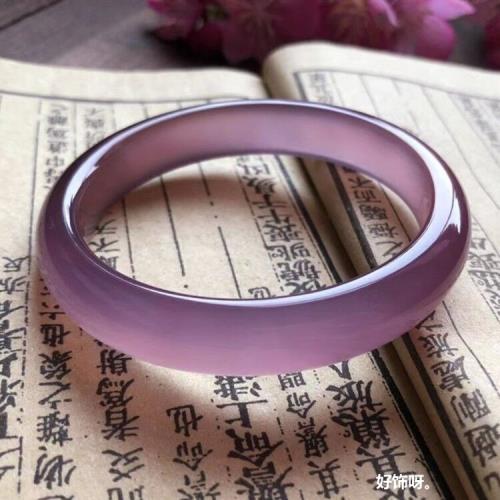 輕奢巴西帝王紫瑪瑙手鐲玉髓手鐲12MM瑪瑙紫羅蘭色玉鐲送禮送老婆