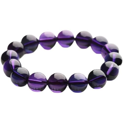 天然收藏級烏拉圭紫水晶手鏈男女款紫色水晶手串情侶轉運飾品禮物