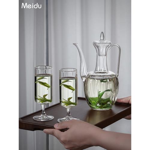 (免運)玻璃茶壺手執壺仿宋貴妃泡茶器綠茶專用茶具圍爐煮茶茶具水壺套裝