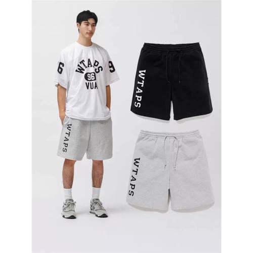 WTAPS ACADEMY 01/SHORTS/COTTON 印花抽繩運動寬松休閑短褲25SS